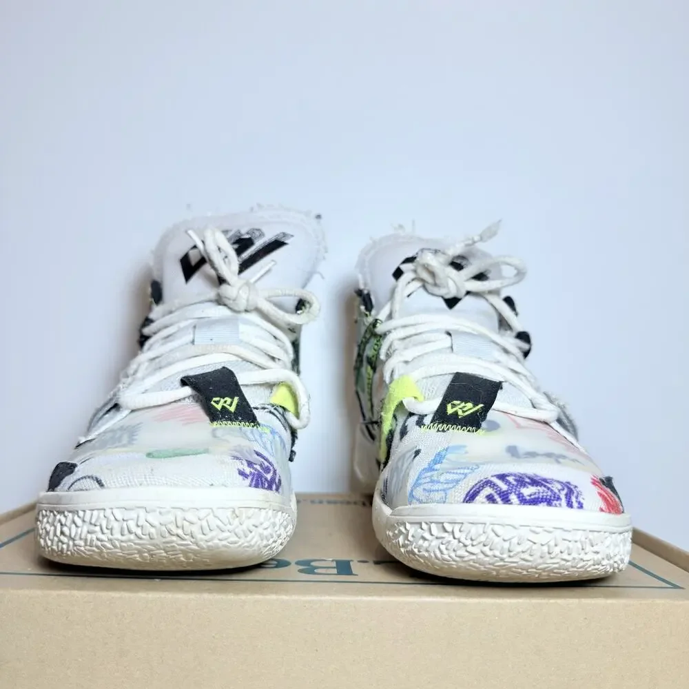 Nike Air Jordan Why Not Zer0.4 Graffiti Men's Size 8 Basketball Shoes Used